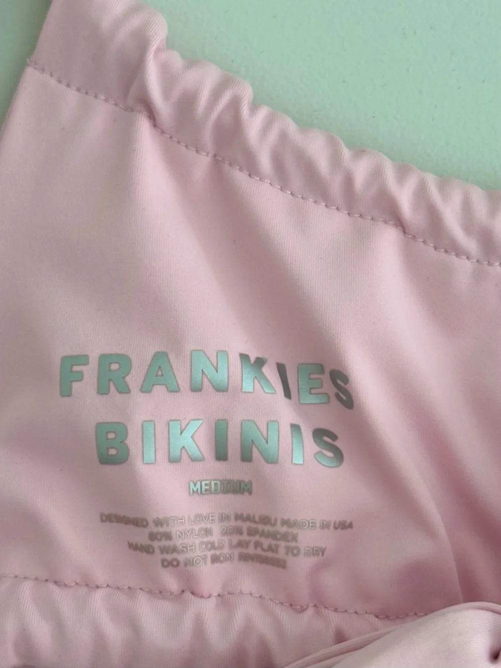 Frankie’s Bikinis Willow Ruched Bikini Top in Love Pink - Size Medium